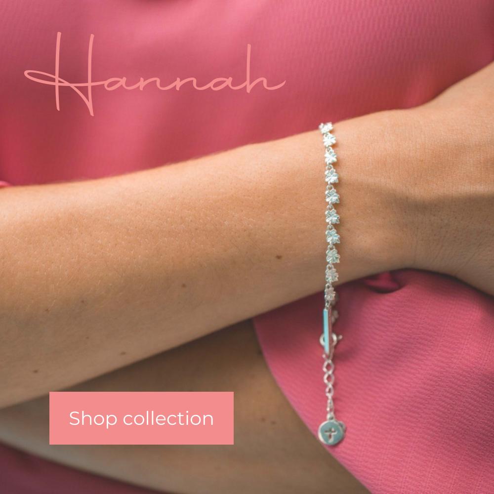 Christian jewelry Bracelet Hannah collection sterling silver almond blossoms
