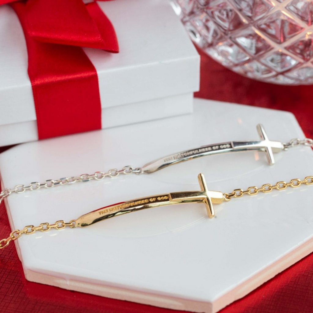 “Christian Double-Edged Sword Bracelet inspired by scripture.”